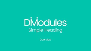 FREE Divi-Modules – Simple Heading – Overview