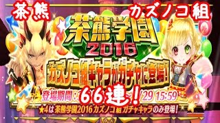 【白猫プロジェクト】茶熊学園2016 カズノコ組 ガチャ 66連！【ガチャ】