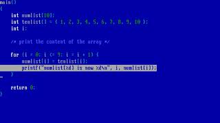 Writing FreeDOS programs in C (arrays)