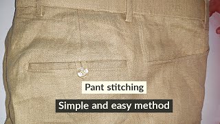 sew a pant easy and perfect steps // pant stitching different and simple method //