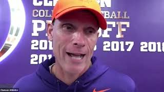 Clemson 34, BC 28: Brent Venables postgame interview