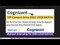 cognizant hiring 2022 2018 any course any branch walmart internship 2023 2024 apply