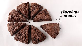 Making Chocolate Scones [Eggless Recipe]