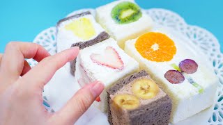 【ASMR】フルーツサンド🍓🥝🍍 FRUIT SANDWICH EATING SOUNDS NO TALKING【咀嚼音】