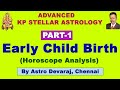 Early Child Birth in KP Astrology | Part 1 | Cuspal interlink KP Astrology | Advanced KP Astrology