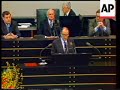 Bonn. French President Mitterand addresses Bundestag