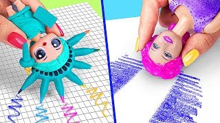9 Weird Ways To Sneak Barbie Dolls Into Class / Clever Barbie Hacks And LOL Surprise Hacks