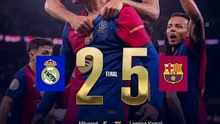 BARCELONA VS REAL MADRID HIGHLIGHTS 2025 | EL CLASSICO | 13 JANUARY