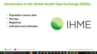 IHME | Global Health Data Exchange (GHDx)