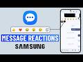 How to React to Messages on Samsung Phone