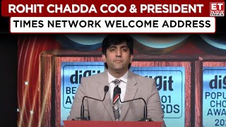 Rohit Chadda COO \u0026 President- Times Network Welcome Address At Digit Zero1 Awards 2024 | ET Now