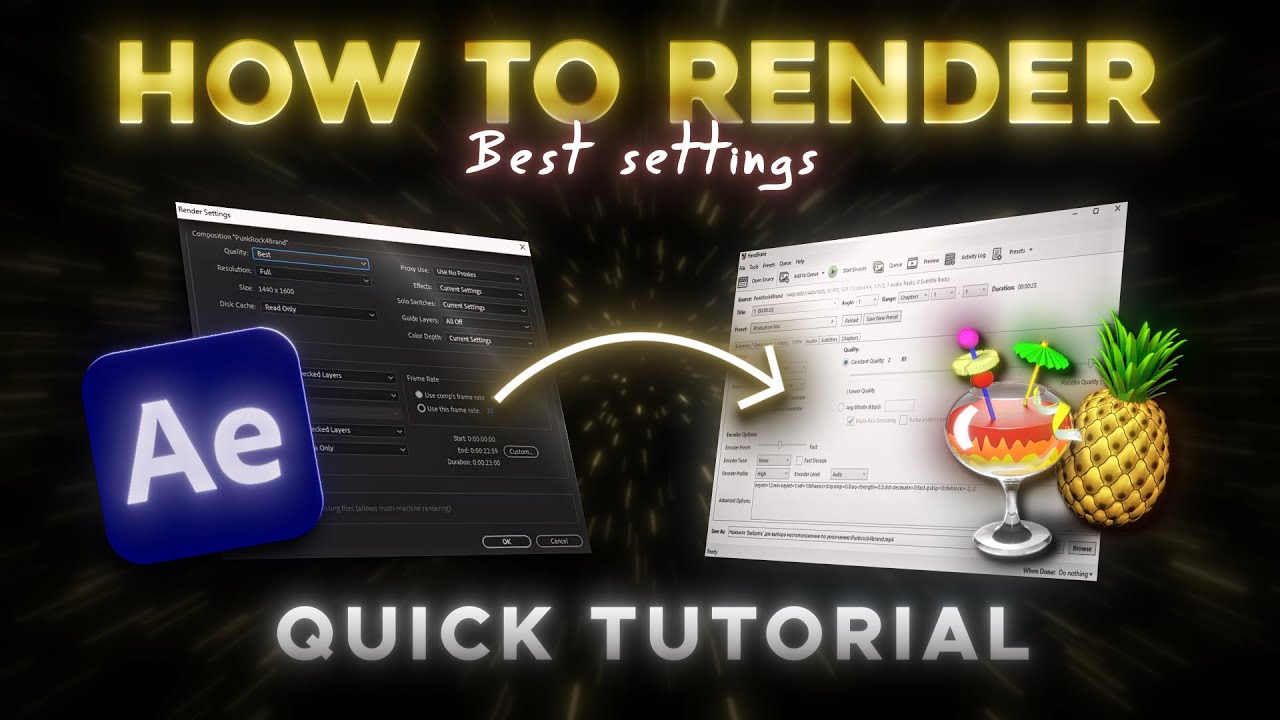 How To Render In After Effects Best Export Settings Handbrake