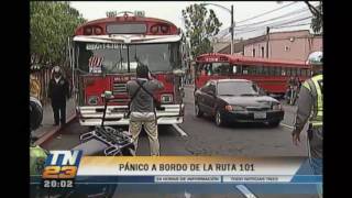 Registran ataque armado en contra de un bus en zona 1