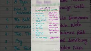 poem writer name of class 10th #english #short