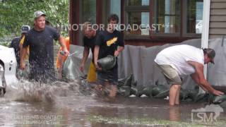 July 22, 2017,  Fairbank, Iowa, Sandbagging  **RAW** (Video 1/2)