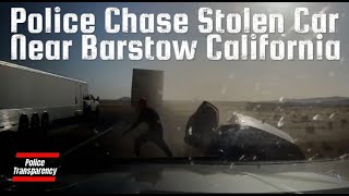 Police Chase Stolen Car Near Barstow California