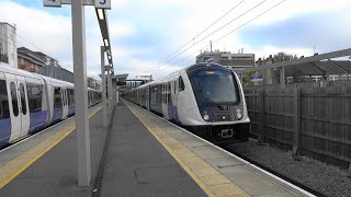 (4K) Elizabeth Line 345066 departs Abbey Wood on 9Y22 to Paddington. 12.11.22