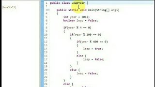 My First Java Program. Check Leap Year. Using Eclipse IDE