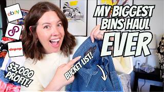My Biggest Goodwill Bins Haul EVER! Over 60 Pieces to Resell on Poshmark and Ebay!