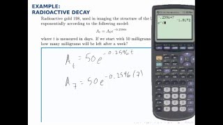 Growth Models Example: Radioactive Decay