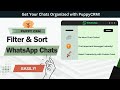 Filter & Sort WhatsApp Chats Easily with Custom Tabs | PuppyCRM Chrome Extension