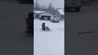 Pw50 towing snow sled