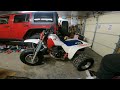 amazing barn find 1986 honda atc 350x cold start