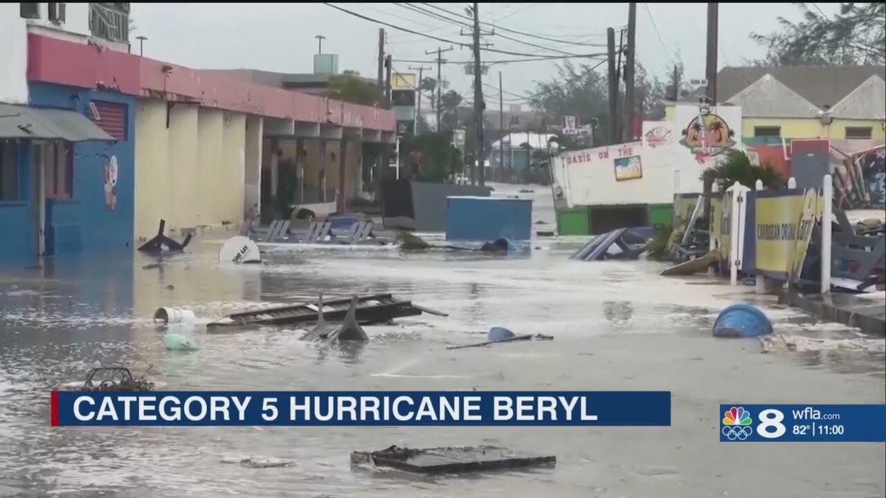 Tracking The Tropics: Beryl Strengthens Into Category 5 Hurricane - YouTube