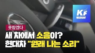 [못참겠다] 6번 고쳐도 계속 나는 새 차 소음…현대차 “원래 나는 소리입니다”  / KBS뉴스