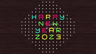 2023 happy new year muggulu | 2023 rangoli | happy new year rangoli designs | 16 to 4 dots rangoli