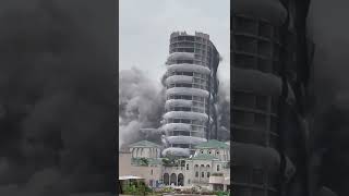 noida twin tower explosion video #shorts #twintowernoida |