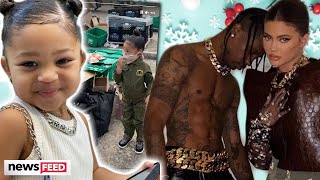 Travis Scott's Daughter Stormi Passes Out Presents At Charity Event!