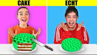 ECHT vs CAKE VOEDSEL CHALLENGE! *Pop It, Fidget Toy, McDo, Fruit,...* #293