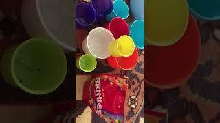 SKITTLES COLORFUL CANDY which color you like ? #skittles #candies SATISFYING SOUNDS #shorts #asmr