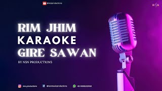 Rim Jhim Gire Sawan | Unplugged Karaoke Track | Lyrics |  Manzil