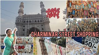 Exploring street shopping at Charminar  Shopping From Rs.10😳 | HYDERABAD | Sidhi the explorer