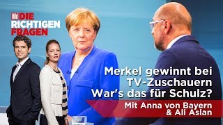 Merkel gewinnt bei TV-Zuschauern. War's das für Schulz? BILD stellt „Die richtigen Fragen“!