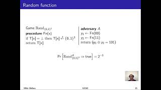 Pseudorandom Functions: Definition and example