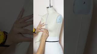 Mini Draping Tutorial: draping a pattern for a prom dress♡ // PROM Ep. 3 #shorts