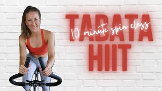 QUICK 10 MINUTE SPIN CLASS: TABATA HIIT | INDOOR CYCLING WORKOUT