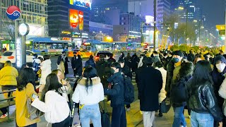 Seoul GANGNAM Hot Spot -  Alleyway Friday Night Walk, 4K Seoul Korea.