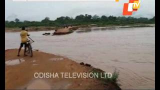 Rains wash out road near Bansadhara river