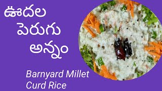 ఊదల పెరుగు అన్నం||Barnyard millet curd rice recipe