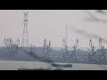 ferry crossing the danube river in galati shipspotting 4k