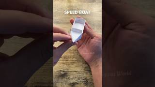 PAPER BOAT ORIGAMI CRAFTS TUTORIAL | DIY PAPER SPEED BOAT STEP BY STEP ORIGAMI WORLD FOLDING IDEAS