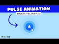 Simple Pulse Animation CSS | Pulse Effect CSS | FrontendDUDE