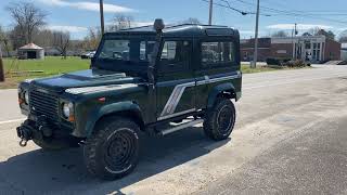 1991 Land Rover Defender 90 start up, walk around and short drive