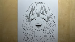 How To Draw Mitsuri Kanroji l Easy Drawing l Step by Step l Demon Slayer