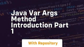 Java var args method introduction part 1