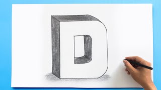 3D Letter Drawing - D